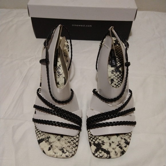 Nine West Game 2 Black Braided Strappy Sandals - Picture 3 of 15